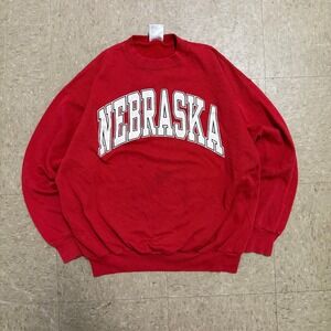 Vintage 90s Nebraska Cornhuskers College Football Crewneck Sweatshirt - Mens XL